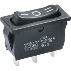 1838.1509 Interrupteur à bascule 1838.1509 250 v/ac 6 a 1 x On/Off/On IP40 permanent/0/permanent 1 pc(s) D77517 - Marquardt