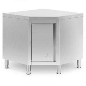 Royal Catering - Armoire d'angle inox 90 x 90 cm - Caisson de cuisine bas