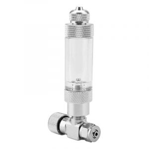 Robinet à Pointeau pour Réservoir d'Aquarium pour Régulateur De Co2 De Système d'Aquarium(Vanne de réglage fin à double tête + compteur de bulles