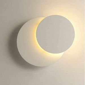 Comely - Applique Murale Interieur led 12W Blanc, Murale Moderne Créatif Eclipse 2 en 1, 360 Rotative 3000K Blanc Chaud, Eclairage Lumière Pour Salon