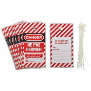 Thirard - Lot de 10 &eacute;tiquettes 'Danger - Ne Pas Fermer'