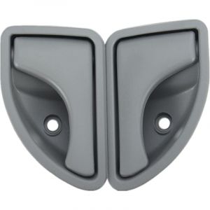 Poignée de porte intérieure avant gauche et droite compatible avec I 1997-2007 Twingo I 1993-2007 - Type A Gris à gauche et à droite