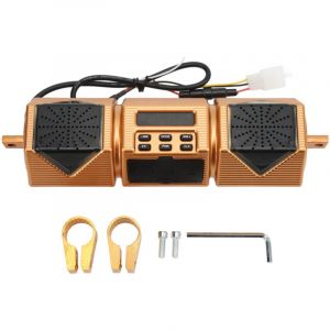 Haut-parleur st&eacute;r&eacute;o pour moto, support sur guidon, lecteur de musique MP3, &eacute;tanche IP54, syst&egrave;me d'amplificateur Audio universel