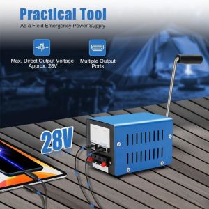 G&eacute;n&eacute;rateur Portable, 20W Central Electrique, Dynamo, Batterie Externe Camping, Manivelle Manuelle, Chargeur D'urgence, Utilis&eacute; Comme Source