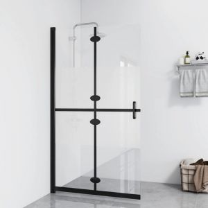 Design In - Paroi de douche &Eacute;cran de douche Paroi fixe pliable Verre esg demi-d&eacute;poli 80x190 cm CVW65113