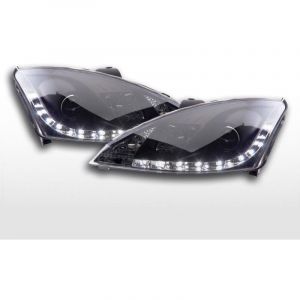 Phare Daylight à led drl look Ford Focus 3/4/5 portes. 01-04 noir -