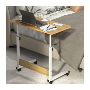 Sifree - Table d'ordinateur portable mobile, table d'ordinateur portable ergonomique à roulettes, table d'ordinateur portable mobile, 80x40x62-90cm