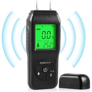 Hygrom&egrave;tre professionnel - Hygrom&egrave;tre num&eacute;rique - Hygrom&egrave;tre mural - Hygrom&egrave;tre pour bois - 4 modes de mesure professionnels pour diff&eacute;rents