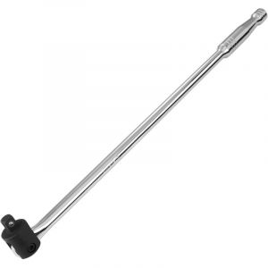 Poign&eacute;e Articul&eacute;e 1/2", Barre de Force Breaker Bar Barre 600 mm, Demonte Roue Durable, Argent