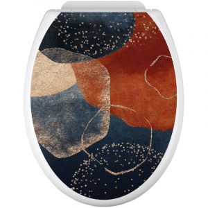 Stickers Abattant wc - Design - 35x43 cm - Adhésif + Protection mate