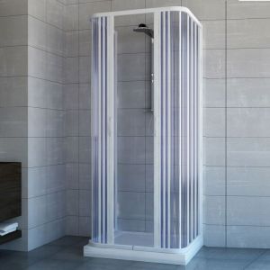 Idralite - Parois cabine de douche en pvc h 185 cm mod. Ariete 70x100x70 ouverture centrale