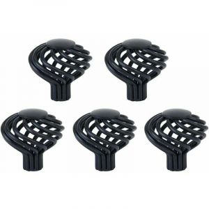 5Pcs Quincaillerie De Cabinet En Fer Forgé Noir Cage à Oiseaux Bouton Armoire Poignée De Porte - Dia.1.3inch, , - Tigrezy