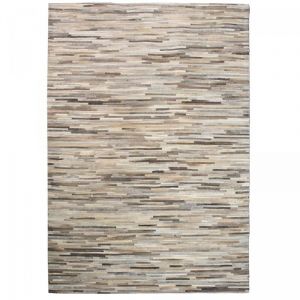 Unamourdetapis - Tapis en peau de vache 120x170 gris et beige kilm fait &agrave; la main littleline
