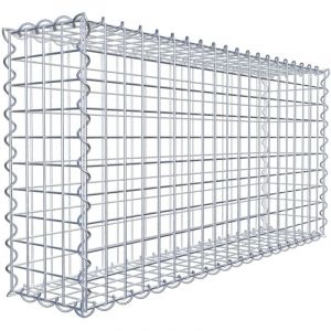 Gabiona - Gabiondeco - Gabion 100 cm x 50 cm x 20 cm (l x h x p). mailles 5 x 5 cm. Spirale - Made in Germany