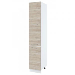 Colonne de cuisine Bellissi Noyer Blanchi 3 portes L 40 cm
