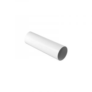 Tube rond pour système de ventilation canalisé blanc.