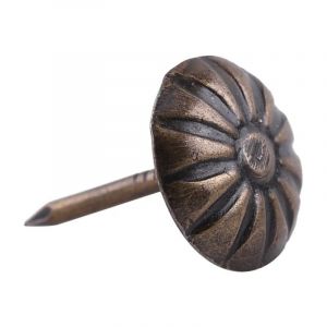 Lntyq - Clou Tapissier Bronze, 100 Pièces Clous Décoratif, Punaises Decoratives Vintage, Grand Clous Tapissier Décoratifs Ancien, Clous D'ameublement