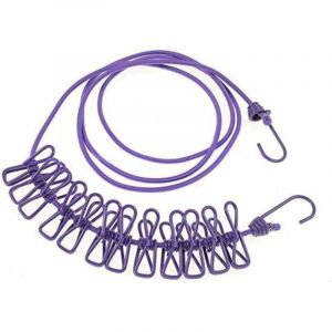 12 Pinces Pinces à linge Étendoir Portable extensible réglable rétractable Étendoir à linge pour le camping voyage Vêtements à linge Séchage en