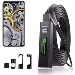 Cam&eacute;ra Endoscope Wifi Inspection 1200P Hd Usb Ip68 &Eacute;tanche 8 Led Iphone Android Ipad Mac Pc Laptop C&acirc;ble Souple 2m