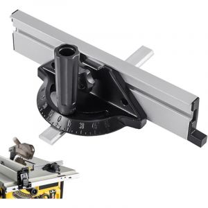 Jauge de coupe pour bois - R&egrave;gle &agrave; onglet r&eacute;glable, guide de pr&eacute;cision pour scie circulaire sur table Bloc poussoir d'atelier robuste avec &eacute;querre