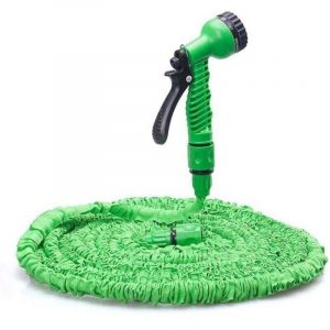 25FT Tuyau d'arrosage extensible - Tuyau d'eau flexible et l&eacute;ger, buse de pulv&eacute;risation &agrave; 7 fonctions, tuyau d'eau &agrave; noyau en latex triple couche et