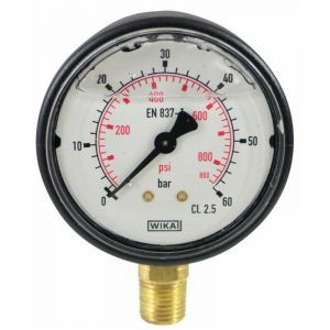 Lem Select &ndash; Manom&egrave;tre &agrave; bain de glyc&eacute;rine 0 - 60 bars &ndash; Filetage M 1/4' &ndash; Lecture pr&eacute;cise pour applications industrielles et plomberie &ndash; Cadran 63 mm