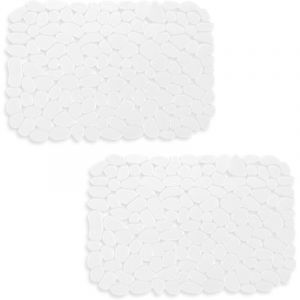 2 Tapis Evier Cuisine, 40 x 30 cm, Tapis Evier &agrave; Faire Soi-M&ecirc;me pour Evier de Cuisine, Tapis D'&eacute;vier &agrave; Drainage Tapide pour Vaisselle, Transparent