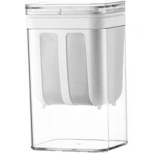 Fabrication yaourt maison 1100 ml, filtre mailles fines, lait soja et yaourt grec &eacute;pais, couvercle inclus