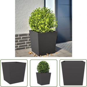 VidaXL Jardinière noir 50x50x50 cm acier