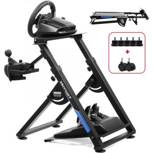 Gtplayer - Support Volant pour G923 G29 G920 Thrustmaster T300RST500RS Volant Gaming Retour de Force & TH8A Levier de Vitesse,Inclinable,Bleu
