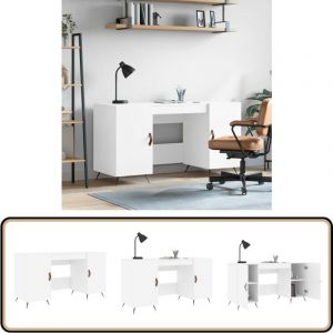 Vidaxl - Bureau blanc 140x50x75 cm bois d'ingénierie - Bureau Blanc - Bureau Informatique - Bureau D'étude - Meuble De Bureau - Mobilier De Bureau