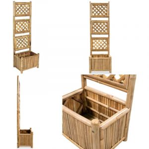 Vidaxl - Lit surélevé de jardin avec treillis Bambou 40 cm - Jardinière En Bambou - Pot De Fleurs Vertical - Bac Plante Suspendu - Support Plantes