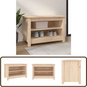 Vidaxl - Banc &agrave; chaussures 70x38x45,5 cm Bois de pin massif - Meuble &agrave; Chaussures - Banc Chaussure - Rangement Chaussures - Entr&eacute;e D&eacute;co - Bois Pin