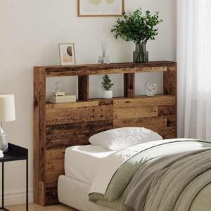 Tête de lit Bois ancien Bois massif récupéré 120 x 17 x 102 cm