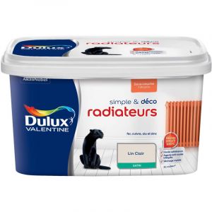 Peinture De Rénovation Simple & Deco Radiateurs Satin Lin Clair 2 L - Dulux Valentine - Lin Clair