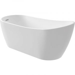 Deante - Baignoire 150 cm en acrylique blanc brillant, autoportante Ekomat arnika KDA015W blanc