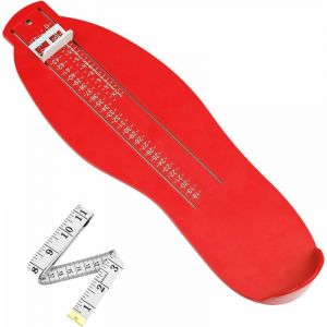 Pedimetre enfants et adultes - Pied dispositif de mesure pour déterminer la pointure 18 à 47 - Rouge