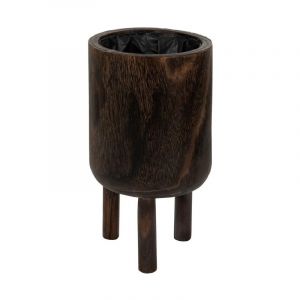 Cache-Pot sur Pied en Bois "Froto" 34cm Marron