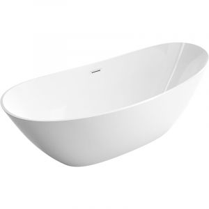 Baignoire îlot Acrylique ovale 170x78x69cm + Bonde et trop plein - Blanc brillant - bellagio 2.0 Blanc brillant, 170 x 78 cm - Bernstein