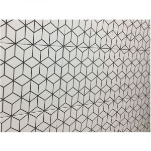 Carrelage gr&egrave;s c&eacute;rame effet carreau de ciment ALHAMBRA NEGRO 25x25cm 25x25 cm Noir et Blanc - Mat - bo&icirc;te de 1.13 m2