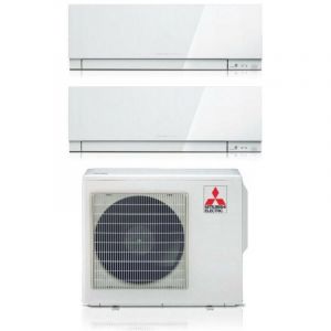 Mitsubishi Electric - Dual Split rèversible Air Conditioner Series kirigamine zen white msz-ef 12+18 avec MXZ-3F54VF R-32 Wi-Fi Couleur intégrée