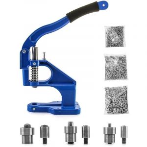 Presse à œillets, poinçonneuse à œillets, presse à œillets avec 3 matrices et 1 500 œillets pour cuir et tissu