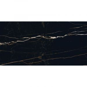 Mexen Flamingo &Eacute;chantillon de gr&egrave;s &eacute;maill&eacute; noir rectifi&eacute; G1, carreau mural et de sol, hautement poli - TL215-00-S