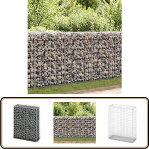 Vidaxl - Panier de gabion avec couvercle Fil galvanis&eacute; 100 x 80 x 30 cm - Panier De Gabion - Cl&ocirc;ture M&eacute;tallique - Mur De Sout&egrave;nement - D&eacute;coration