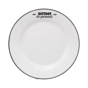Lot de 6 Assiettes Plates 'Bistrot' 26cm Blanc