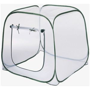 Serre Pop-up 98 x 98 x 98 cm Ultra r&eacute;sistante &agrave; l'hiver - Tente de Protection des Plantes - Transparent - Tente d'hivernage pour Plantes - Petite