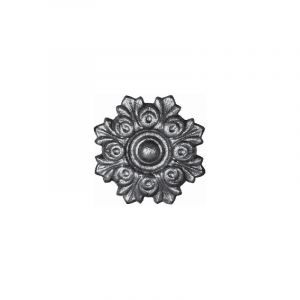 Deco Fer Forge &ndash; Rosace en fonte avec motif floral &ndash; Diam&egrave;tre 100 mm &ndash; Vissage M5 pour fixation &ndash; D&eacute;coration portail ou portillon