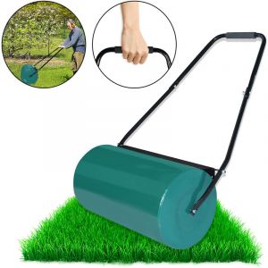 Aufun - Rouleau à gazon manuel en métal - Largeur : 57 cm - Capacité de remplissage latérale (eau et sable) vert
