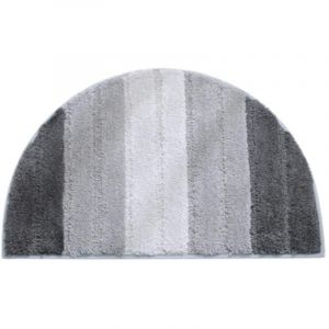 Tapis de Salle de Bain Semi-Circulaire Doux et Absorbant en Microfibre Demi-Lune avec Dos antid&eacute;rapant, Lavable, Tapis d'entr&eacute;e de Cuisine,