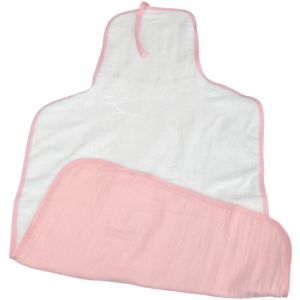 Promo Linge - Matelas &agrave; Langer Nomade 44x75 cm - Gaze de Coton + &Eacute;ponge avec Poign&eacute;e - Rose